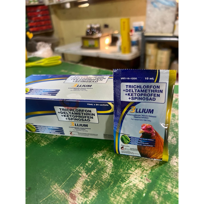 3llium Shampoo 10 mL per sachet Triple action against mites, garapata