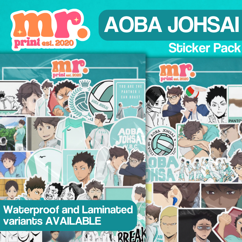 50 PCS| AOBA JOHSAI STICKERS HAIKYU OIKAWA JOURNAL SCRAPBOOK LAPTOP ...