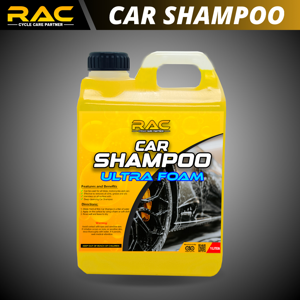 RAC Car/Motorcycle/Bike 1Liter Premium Shampoo Ultra Foam