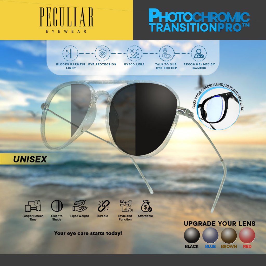 Peculiar Hero Aviator Photochromic Anti Radiation Glasses Anti ...