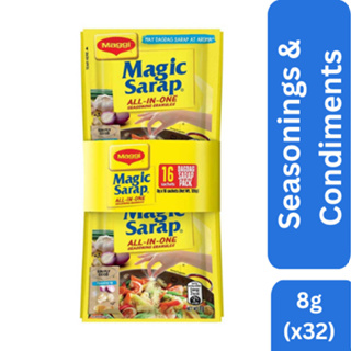 Maggi Magic Sarap All-In-One Seasoning Granules 8g  Pack of 16 Bundle of 2