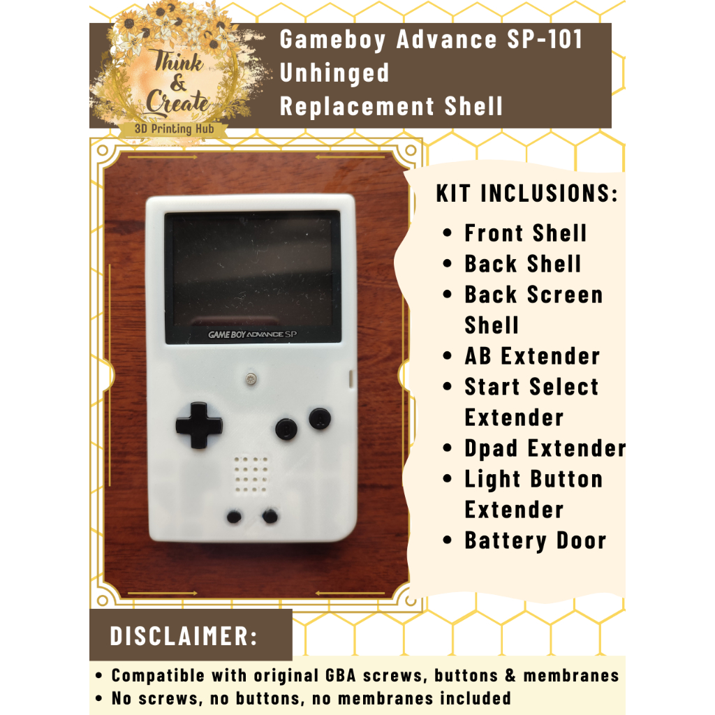 Gameboy Advance SP Case Unhinged GBA SP Case Shell Set Shopee Philippines