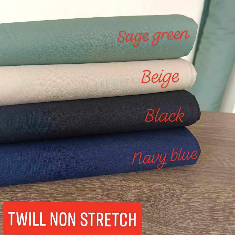 COTTON TWILL NON STRETCH 60 INCHES WIDTH