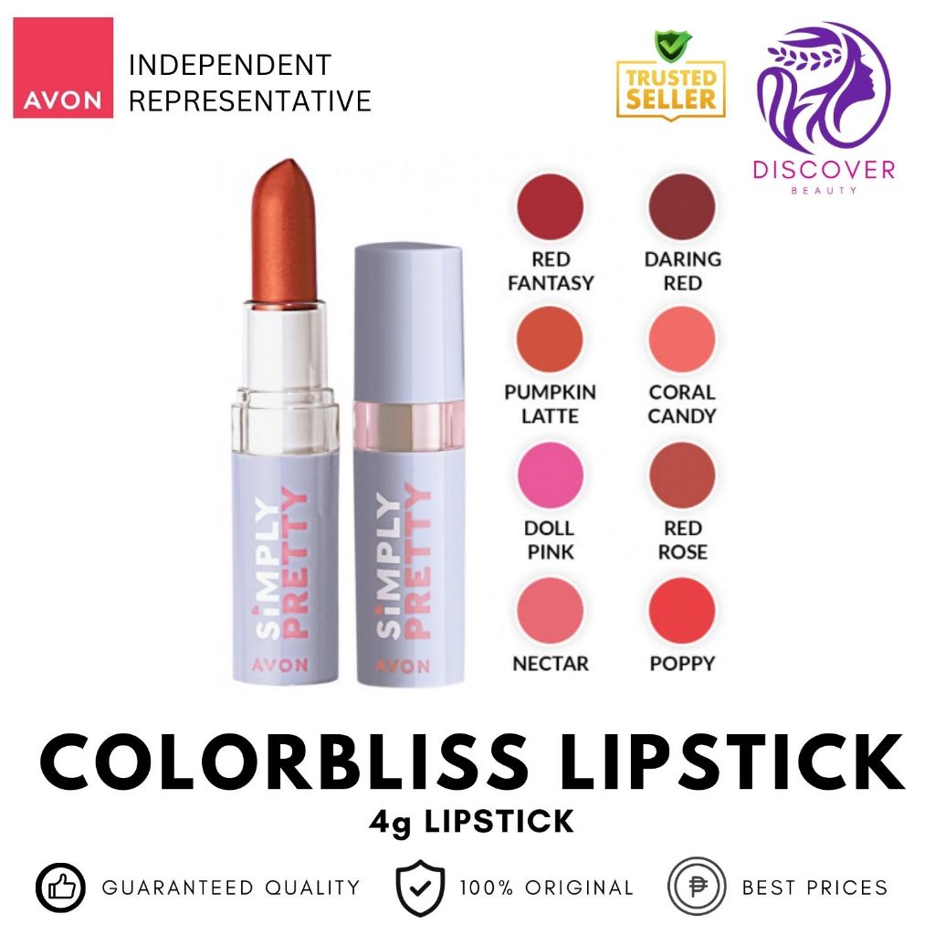 Avon Simply Pretty COLORBLISS LIPSTICK 4g | Shopee Philippines