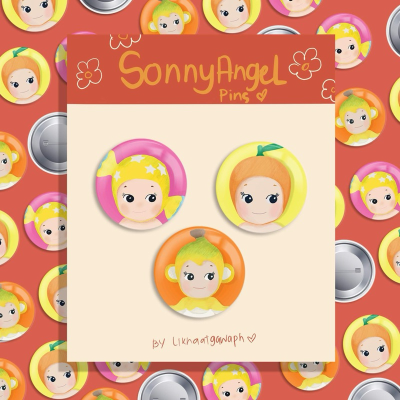 Sonny Angel Fan art button pin v3 3pcs set | Shopee Philippines