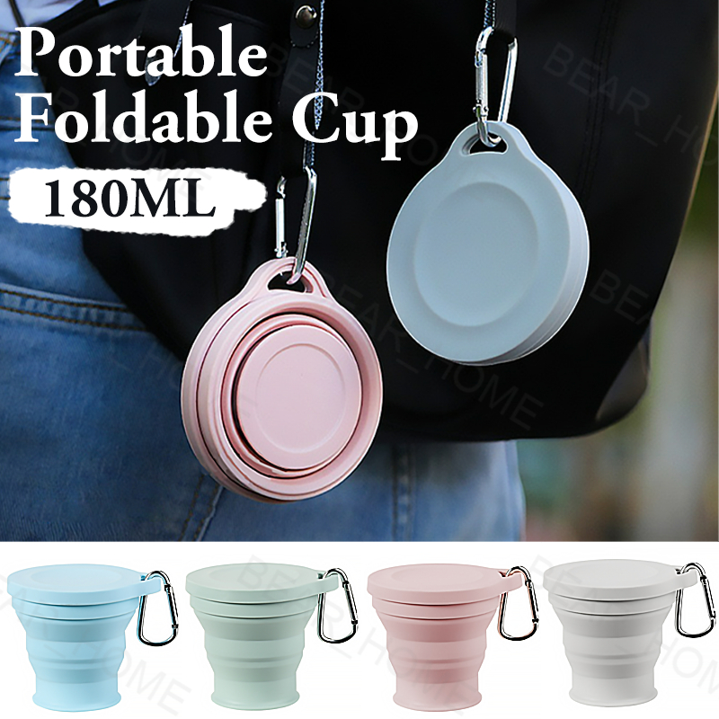 Portable Collapsible Retractable Cup Travel Camping Silicone Cup ...