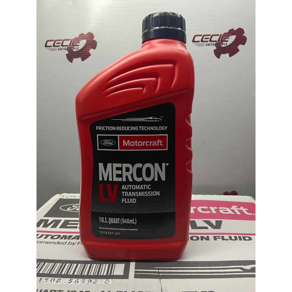 Ford Motorcraft Mercon LV Automatic Transmission Fluid 1 US Quart