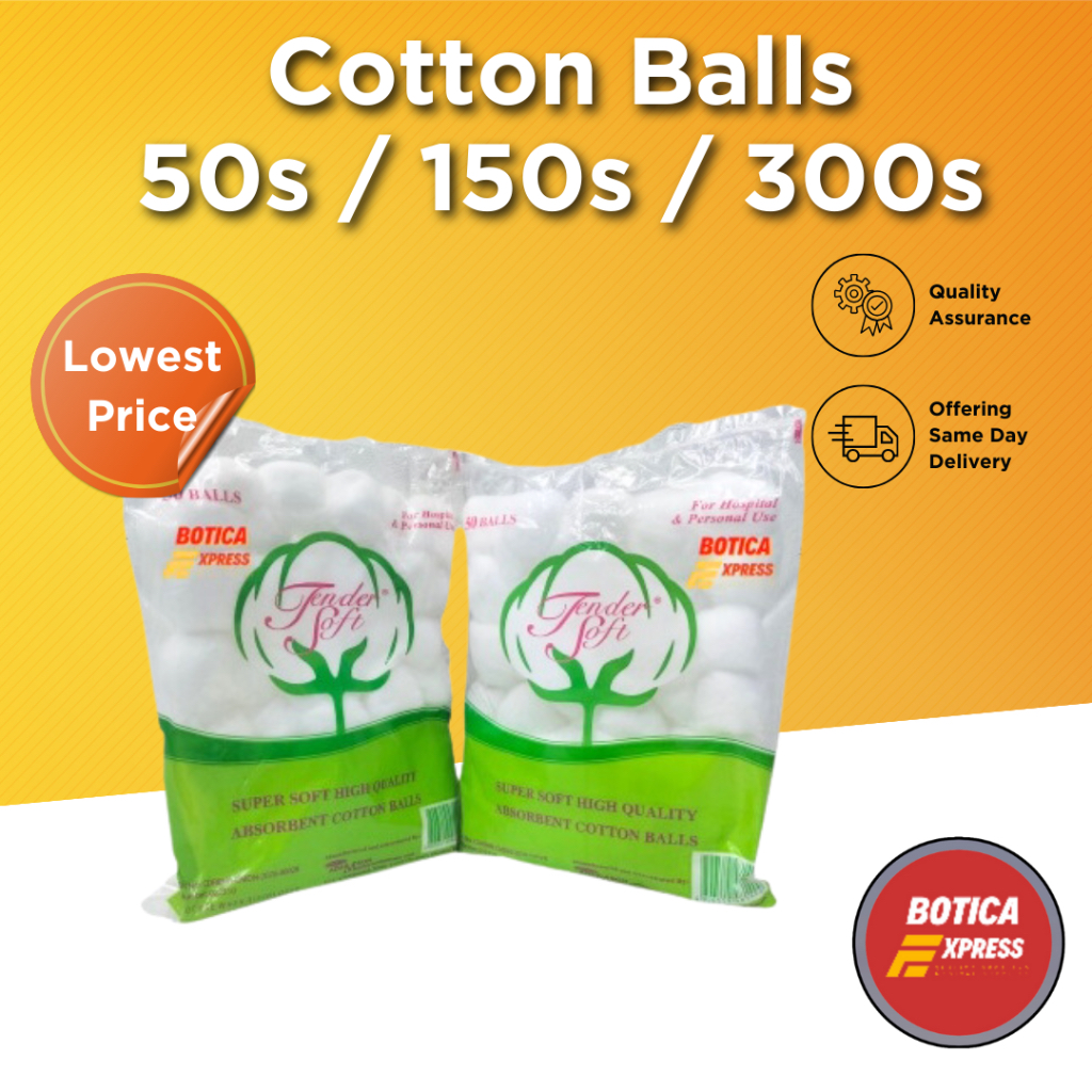 Cotton Balls,(Tender Soft) 50s/ 150s/ 300s Balls | Shopee Philippines