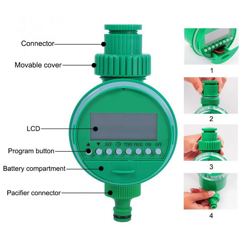 Automatic Electronic LCD Display Intelligent Water Timer Irrigation ...