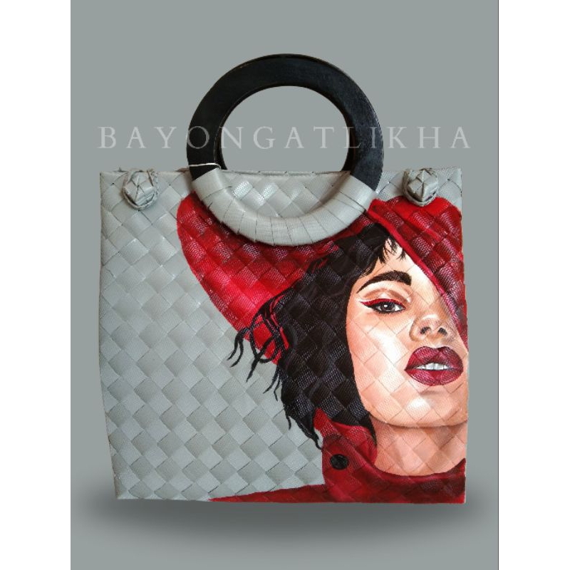 Limited Edition Design of Handpainted Bayong Bags/Classy Bayong bag ...