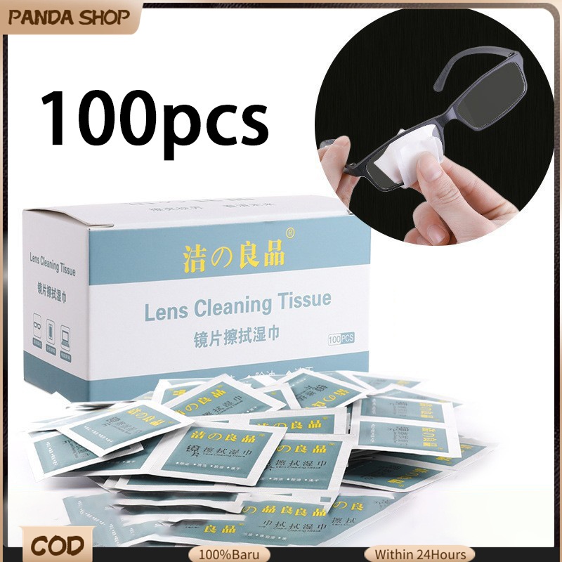 100pcs/box Disposable Eyeglasses Cleaning Cloth Quick Dry Lens Cleaning