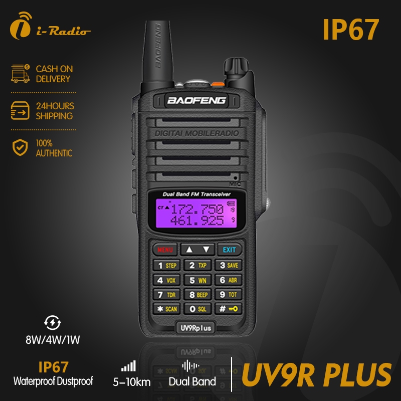 BaoFeng UV9R Plus Walkie Talkie Two Way Radio Waterproof IP67 Dual Band ...