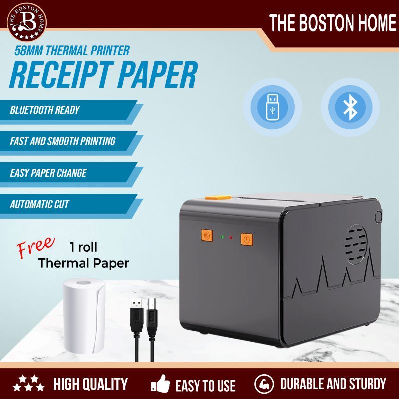 Xprinter XP-Q90C 58mm thermal Receipt printer Bluetooth USB Port POS 58 ...