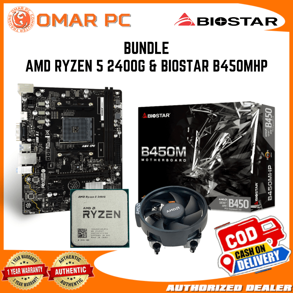 BRANDNEW RYZEN 5 2400G & BIOSTAR B450MHP (BUNDLE) | Shopee Philippines ryzen5 2600   b450mhp