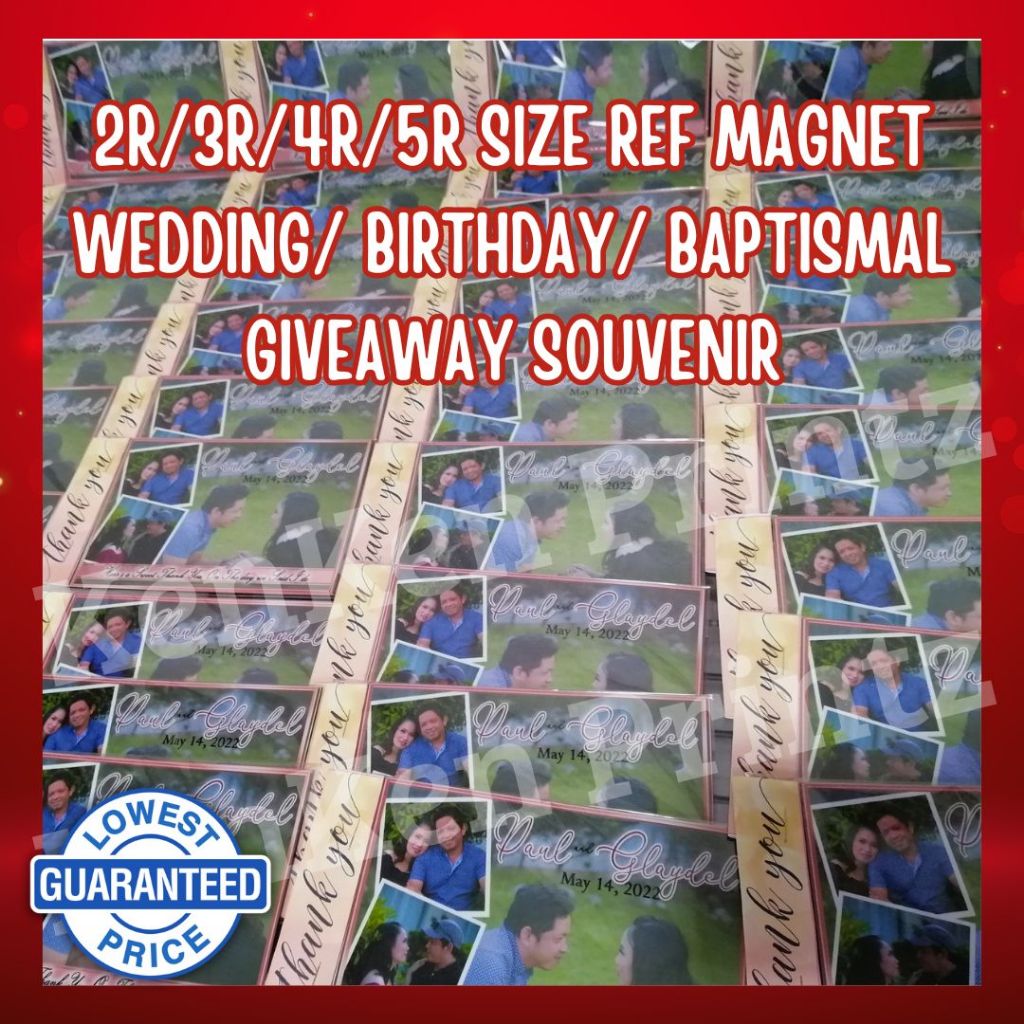 Customized Ref Magnet For Wedding Birthday Baptismal Giveaway