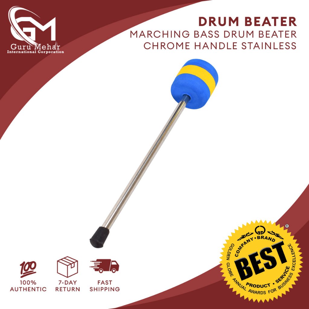 Bass Drum Beater - Drum and Lyre Accessories Bass Drum Beater Chrome ...