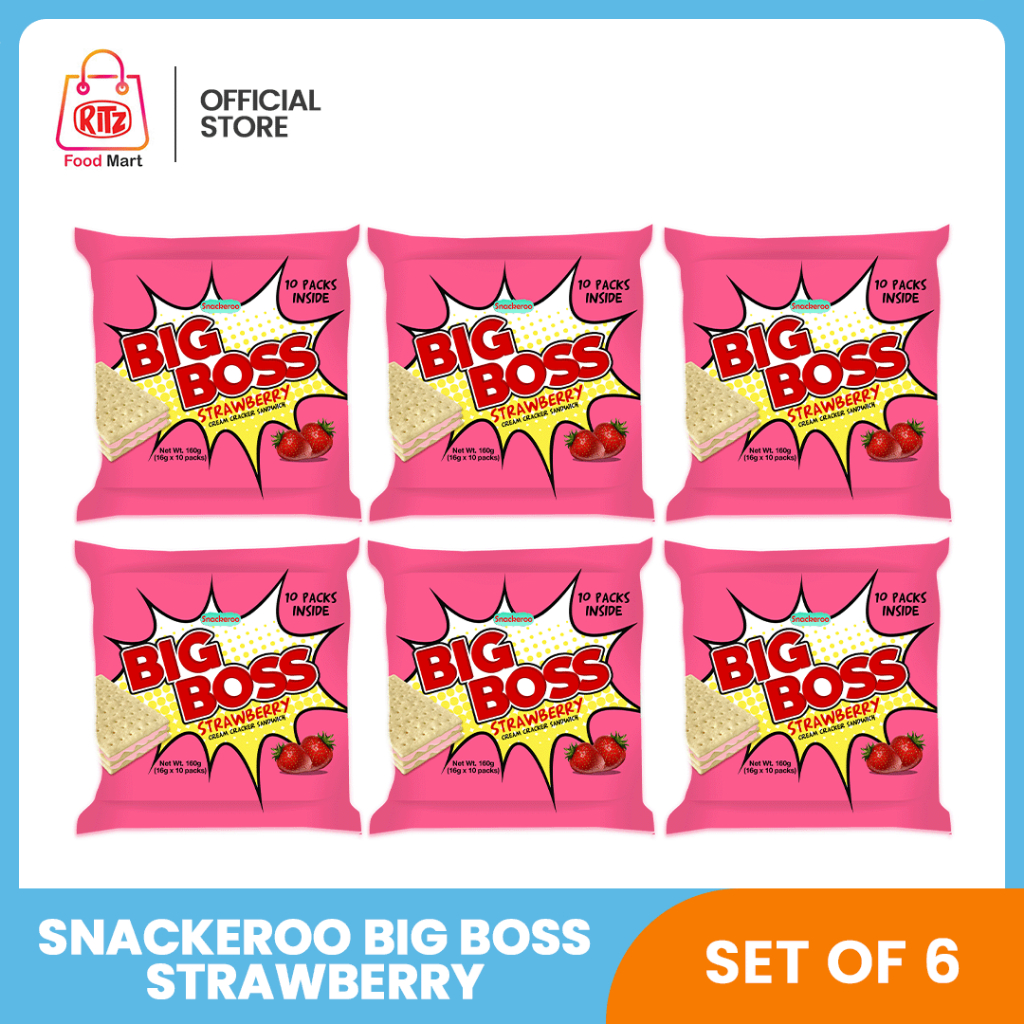 Snackeroo Big Boss Strawberry - Set of 6 | Shopee Philippines