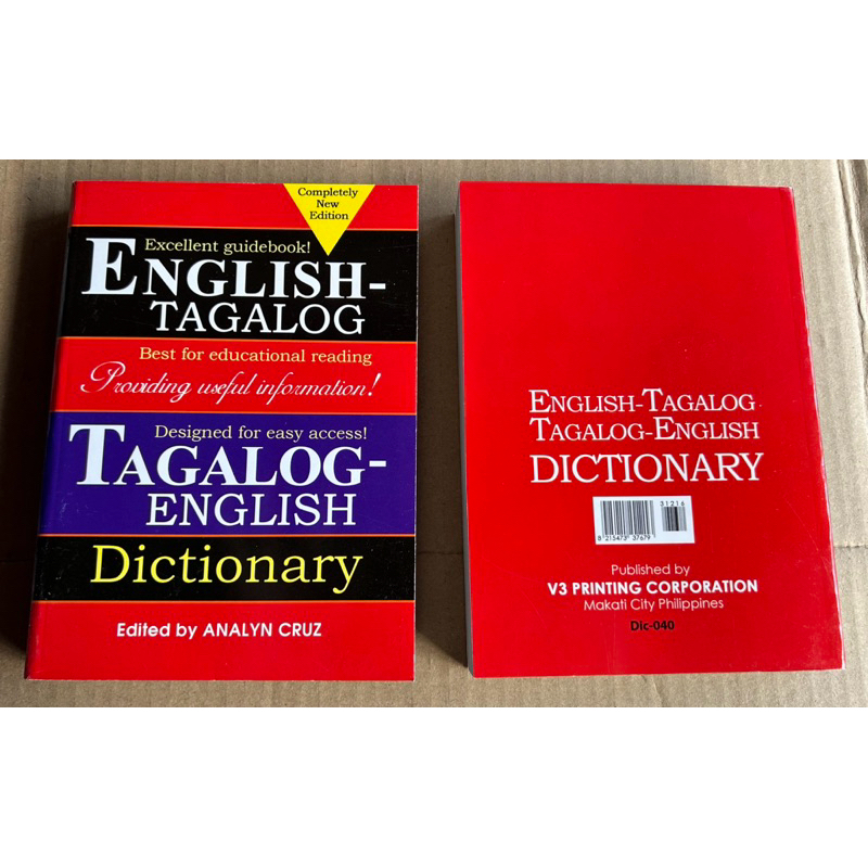 English-Tagalog/ Tagalog-English Dictionary (480 Pages) | Shopee ...