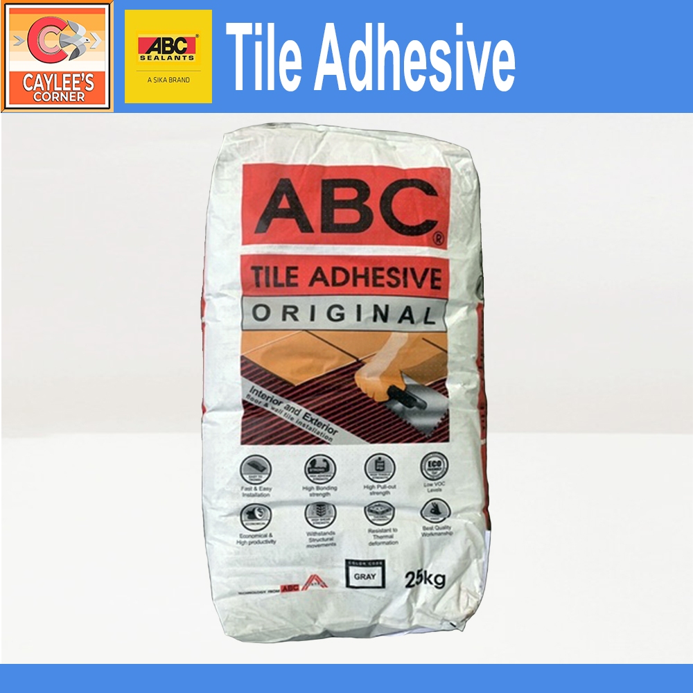 ABC Tile Adhesive Gray 25kgs | Shopee Philippines