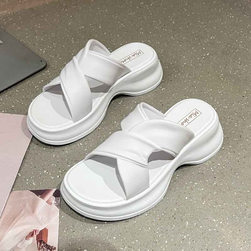 JVF Sandals for women new korean rubber 6cm #Mia-1089 | Shopee Philippines