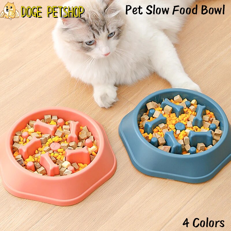 Doge Slow Feeder Dog Bowl Pet Food Bowl Anti-Slip Anti-Choking Bowl ...