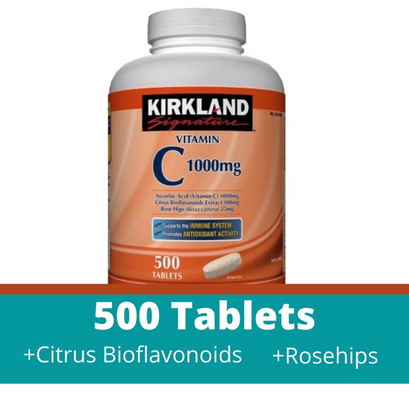 KIRKLAND SIGNATURE VITAMIN C 1000mg 500tabs EXPIRATION JULY 2025