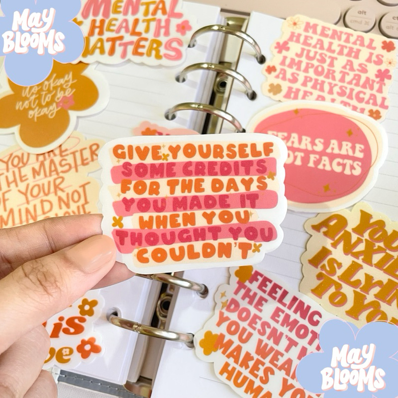 Mental Health StickerS 10pcs | Laptop, Tumbler & Journal Stickers ...