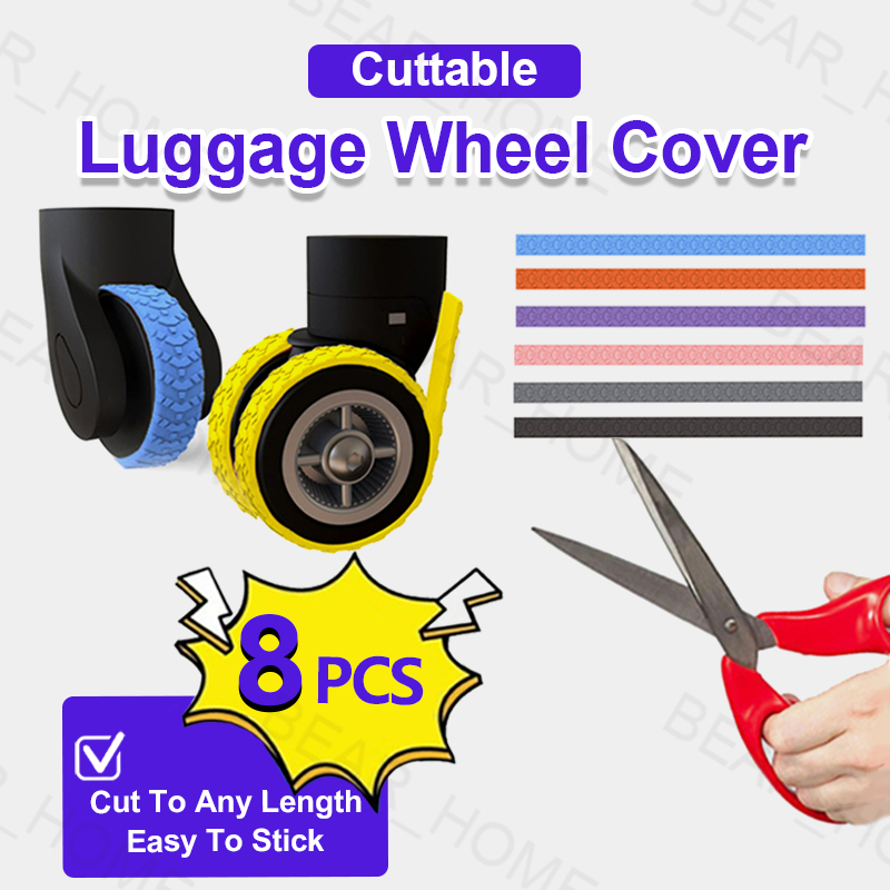 8PCS Shear Luggage Suitcase Wheels Protection Travel Luggage Caster ...