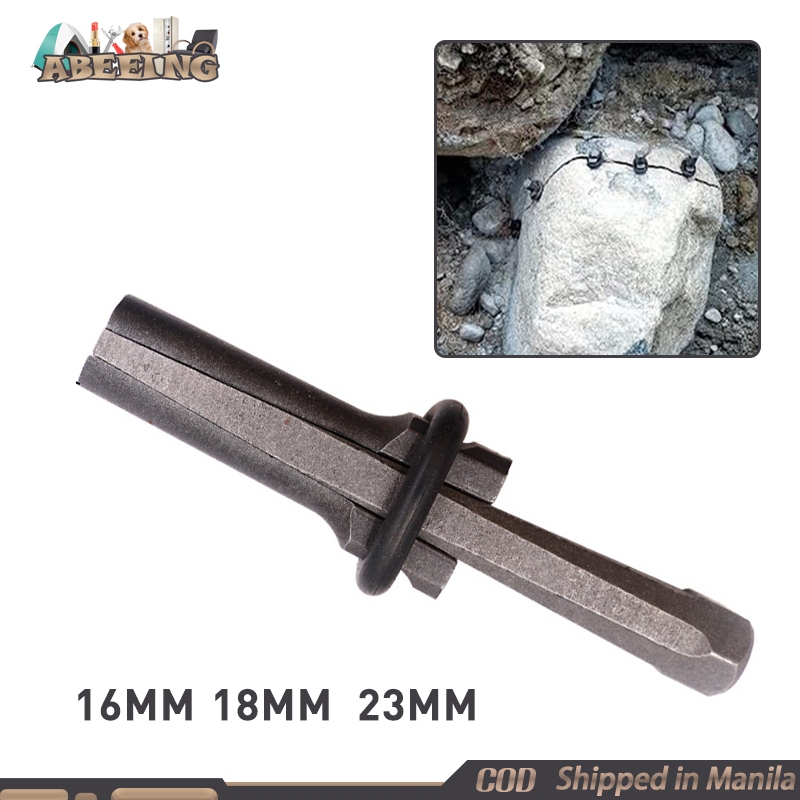 LuckyHigh 7-Piece 5/8" (16mm) Plug & Feather Shims Set - Hardened Steel Stone & Concrete Splitting Wedges