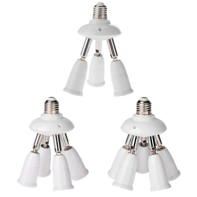E27 Splitter Heads Adapter Lamp Holder Converter Socket LED Light Lamp ...