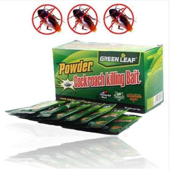 50pcs Effective Green Leaf Powder Cockroach Killing Bait -- pests ...