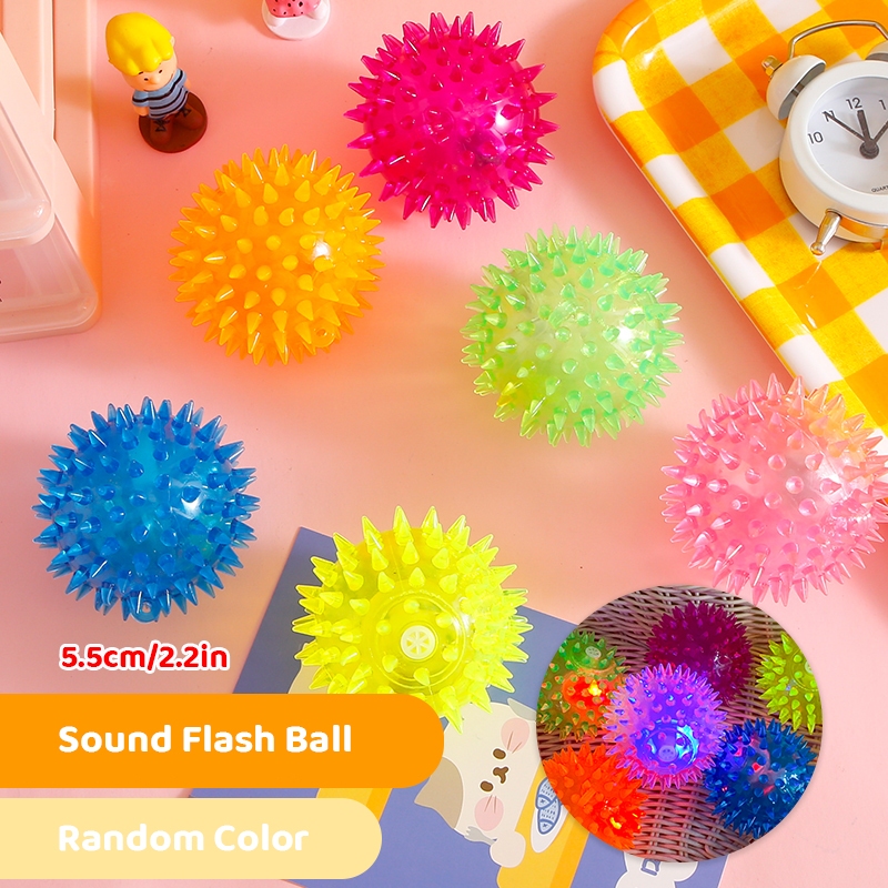 5.5cm Flashing Elastic Ball With Whistle Sound Bouncy Ball Toy Squishy Toys  for Kids Baby Toys | Shopee Philippines