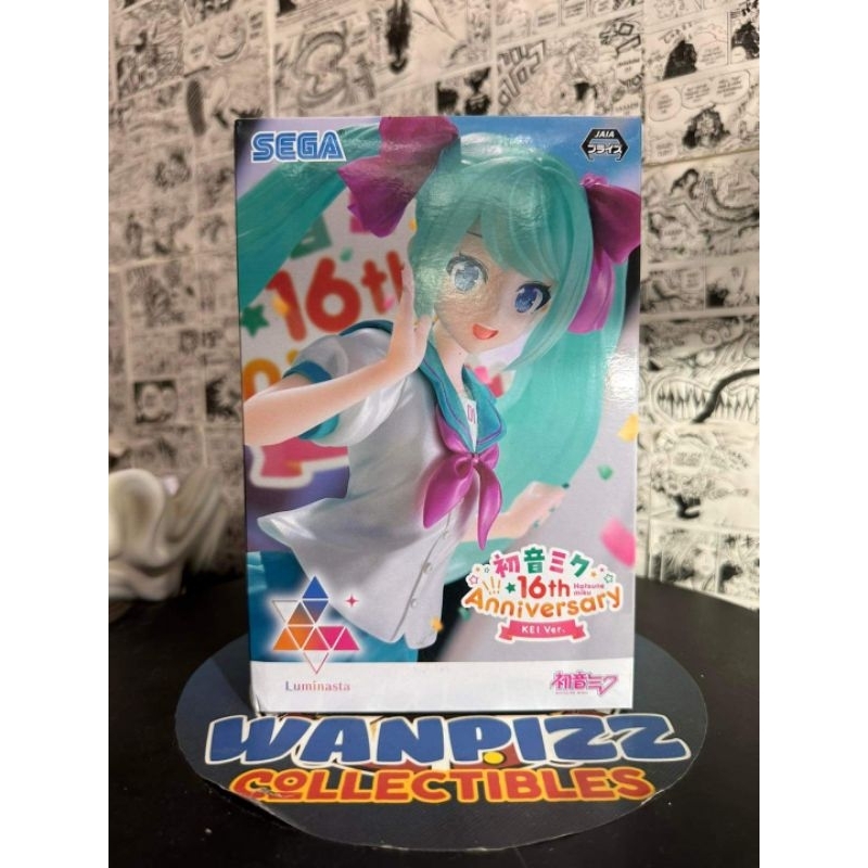 SEGA Goods Hatsune Miku - 16° Anniversario, Figura Luminasta, 18 Cm, Versione Booota