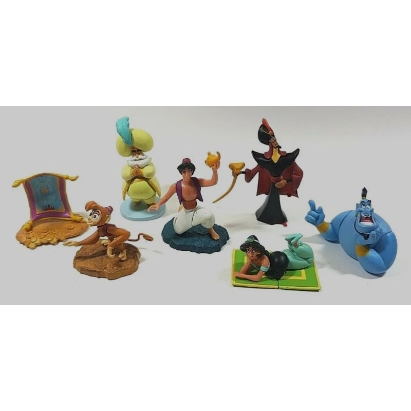 Original Choco Party Disney Mini Figure Aladdin Complete 7 pcs Set Tomy ...