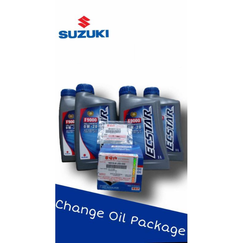 Change Oil Package for Suzuki Ertiga,Suzuki Swift,Suzuki Dzire,Suzuki Jimny and Suzuki Carry
