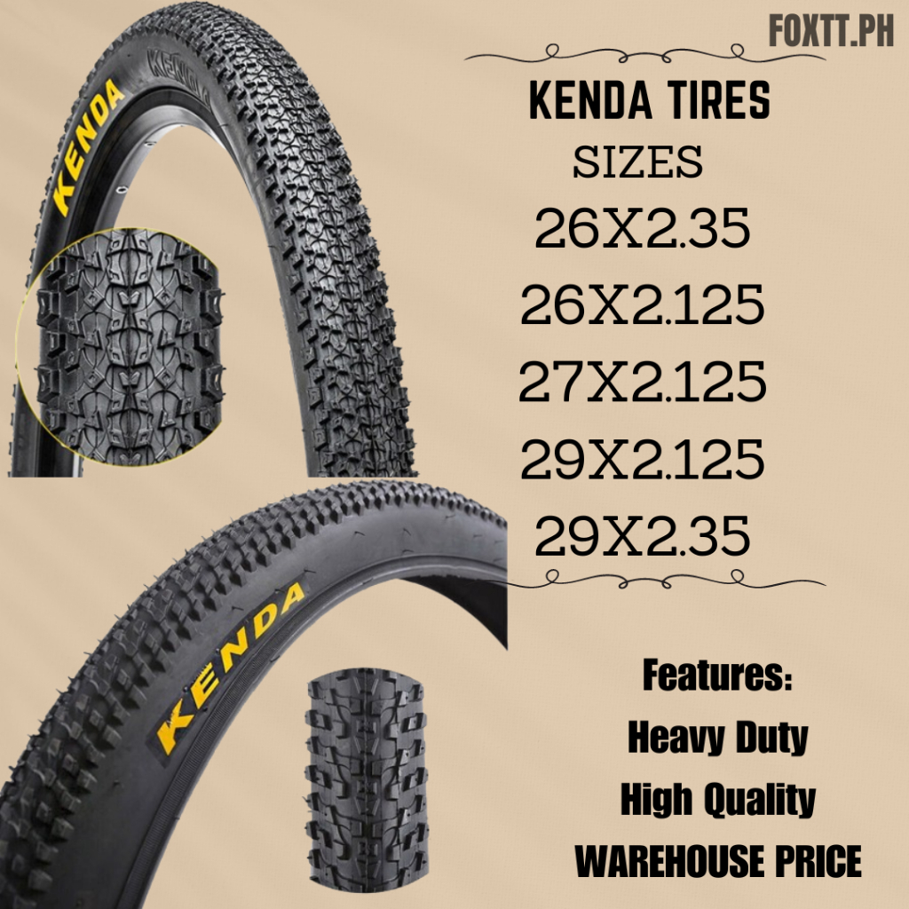 KENDA Bicycle Tire 26 x 2.125/27.5X2.35/29 x 2.125 MTB Tires(sold