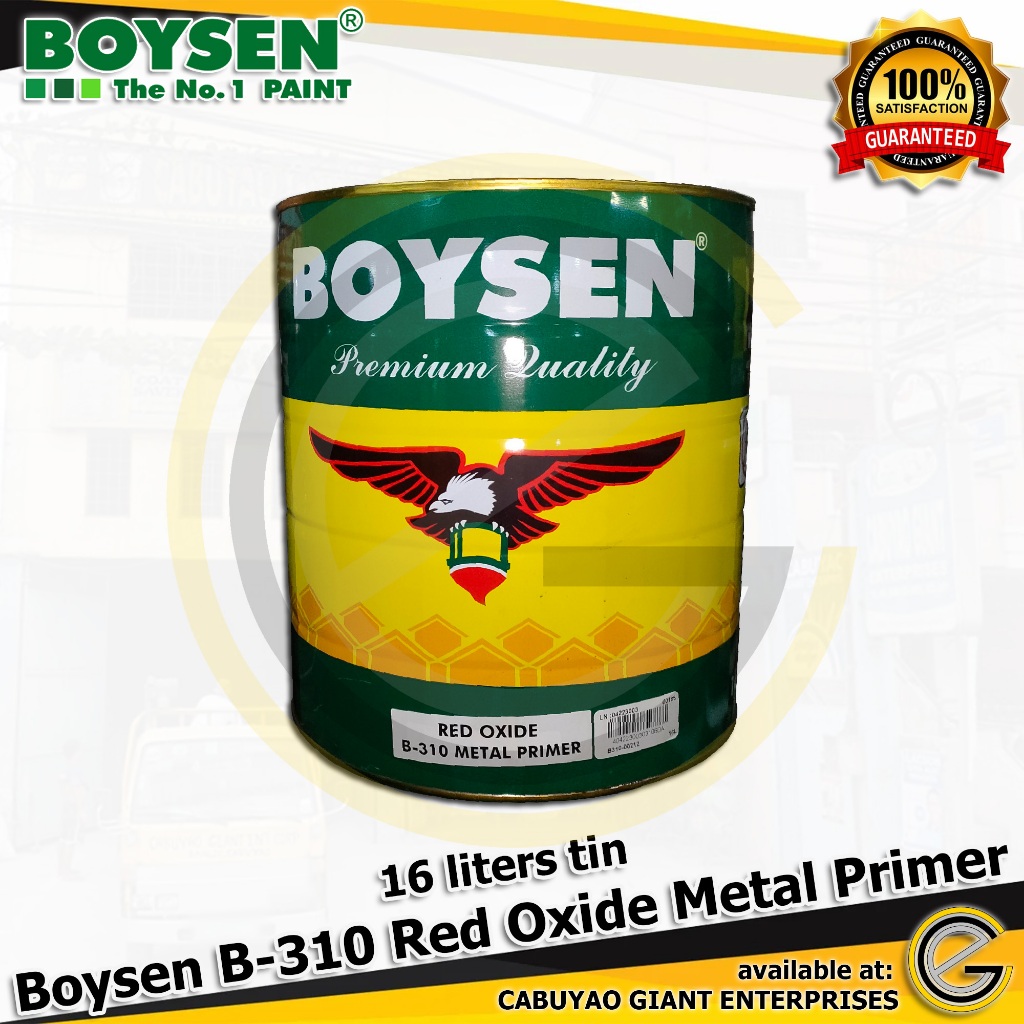 Boysen Premium Quality B-310 Red Oxide Metal Primer 16 liters TIN can ...