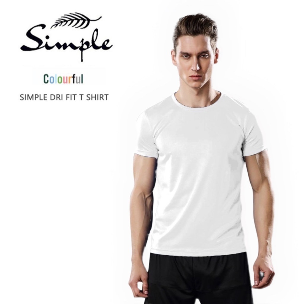 simple men s women Dri fit T shirt basic Round Neck plain