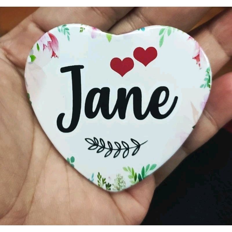 Personalized Button Pin Heart 53x58mm | Shopee Philippines