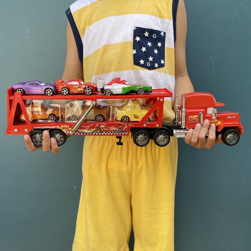 Toy Factory- Kids boys Toys Car Carrier truck big size with six