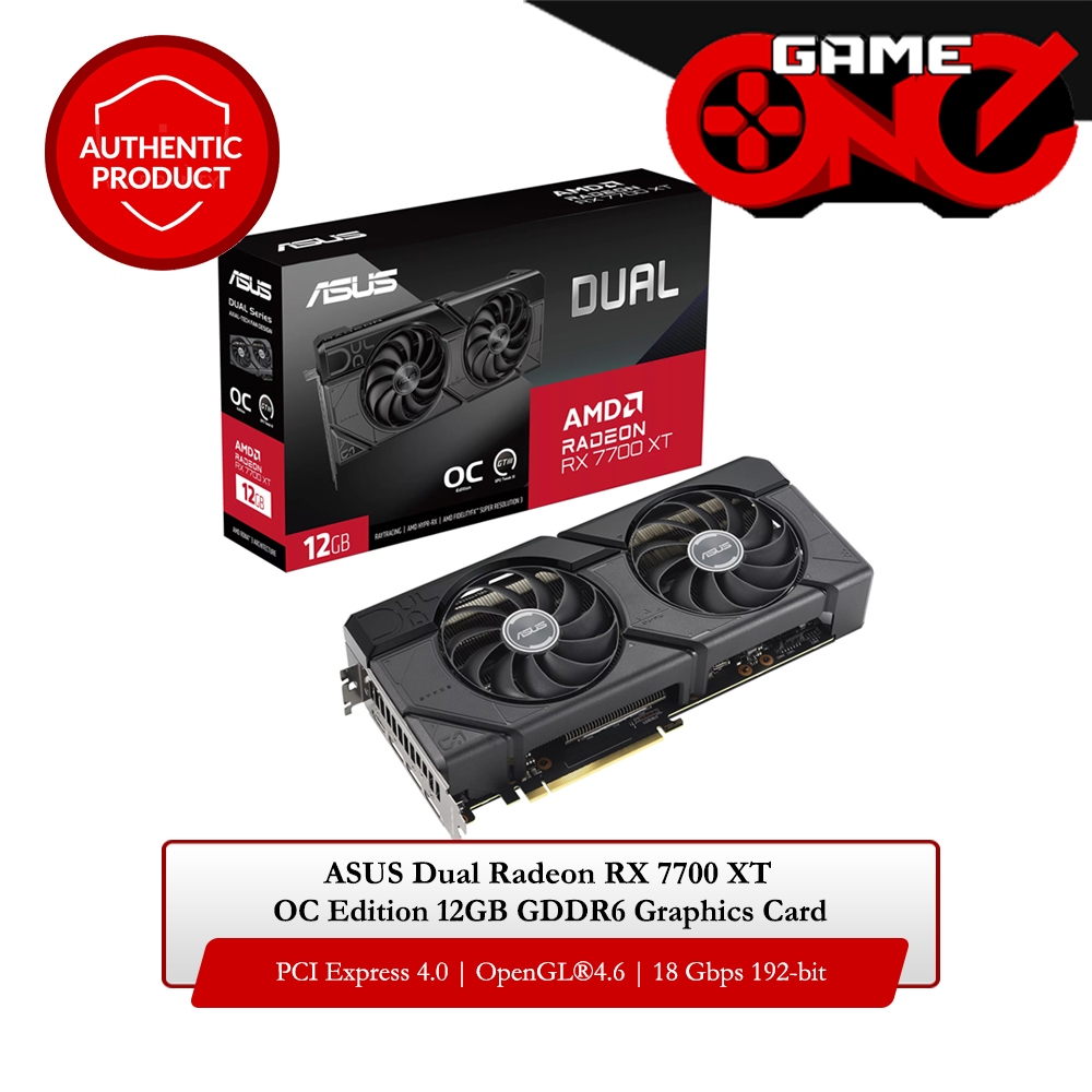 ASUS Dual Radeon™ RX 7700 XT OC Edition 12GB GDDR6 Graphics Card ...