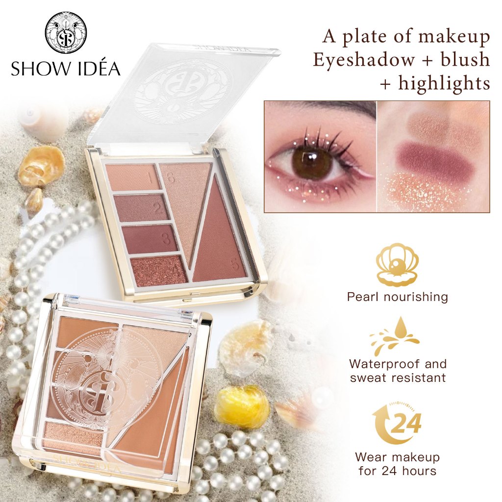Show Idea Eye Shadow+Blush+Highlight Make Up Palette Eyeshadow Pallete ...