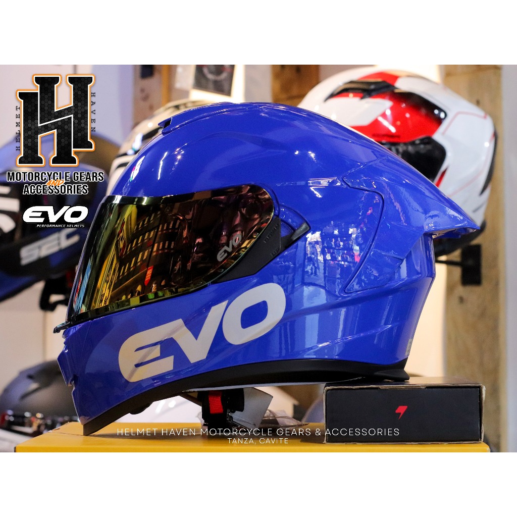 EVO GT Pro Mono Color Full Face Dual Visor Motorcycle Helmet Shopee