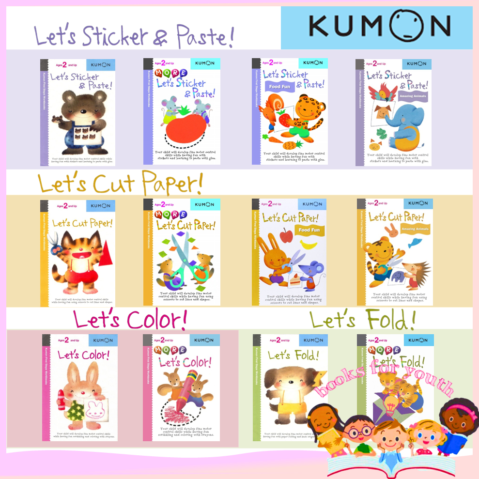 KUMON First Steps Workbooks [Color | Fold | Cut | Sticker&Paste ...