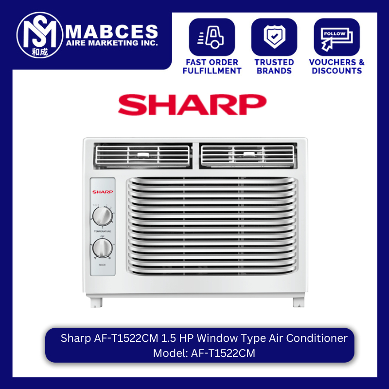 Sharp AF-T1522CM 1.5 HP Window Type Air Conditioner | Shopee Philippines