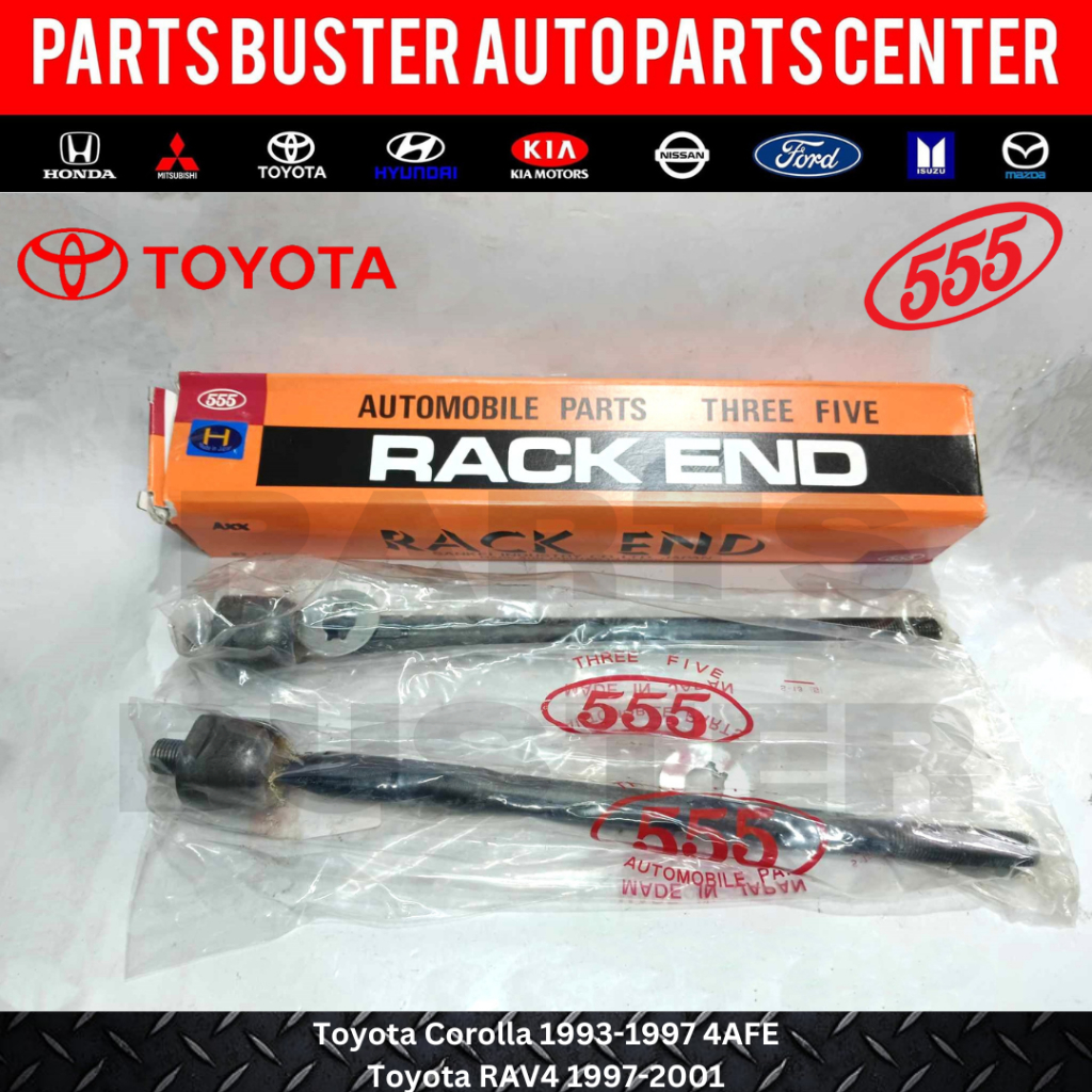 555 Rack End (Set of Two) for Toyota Corolla 1993-1997 4AFE, RAV4 1997 ...