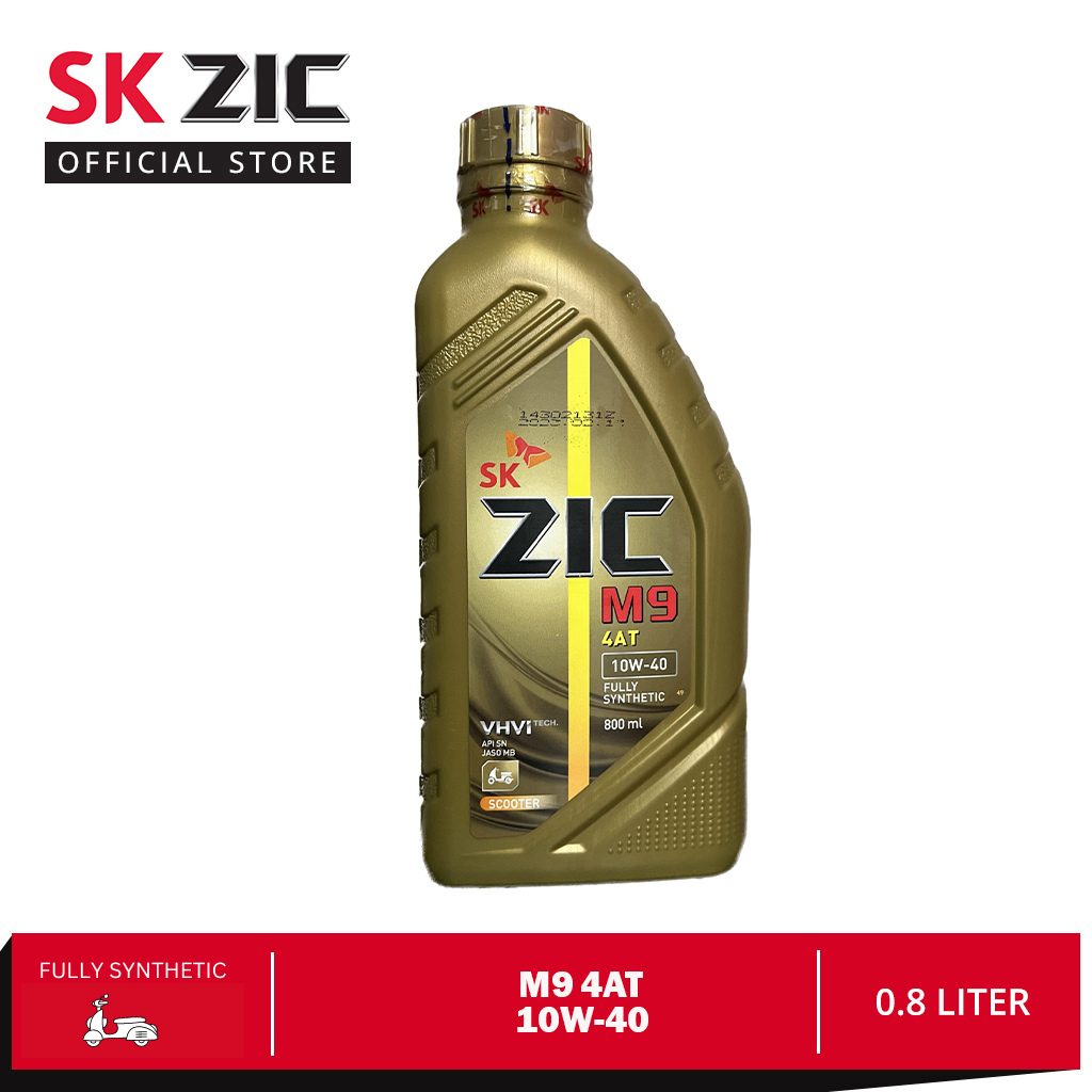 SK ZIC M9 4AT 10W-40 800ml Fully Synthetic Scooter Engine Oil | Shopee ...