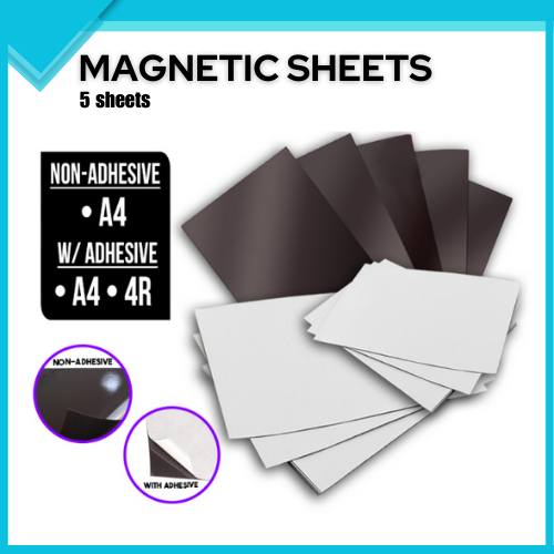 QUAFF Magnetic Sheets A4 Size Cuttable Ref Magnet w/ & w/out Adhesive ...