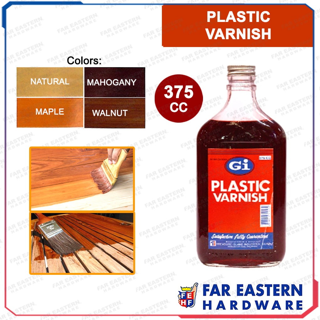 GI Plastic Varnish 375cc Natural Maple Walnut Mahogany | Shopee Philippines