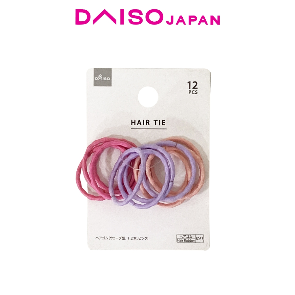 Daiso Pastel Color Hair Ties (Wavy, 12 pieces) | Shopee Philippines